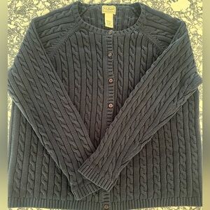 Vintage LL Bean Cable Knit Cardigan